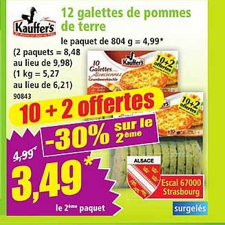 10 + 2 offertes -30% sur le 2ème