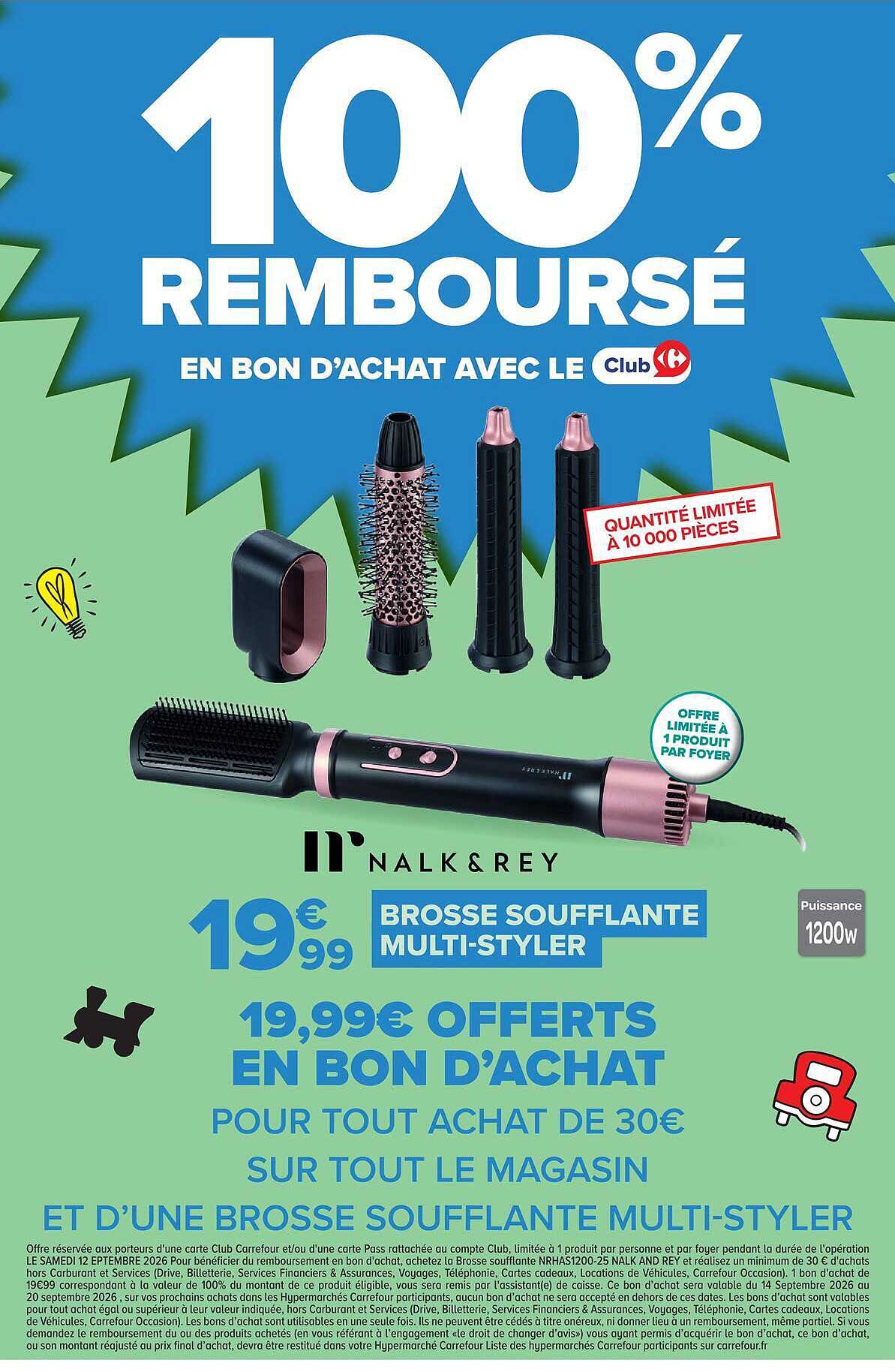 100% REMBOURSÉ EN BON D’ACHAT AVEC LE Club Carrefour