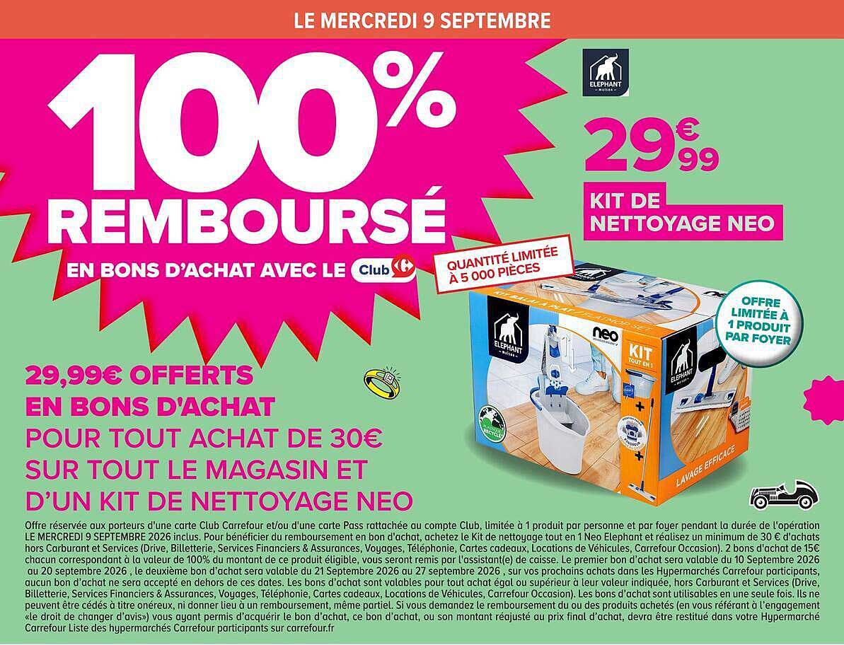 100% REMBOURSÉ EN BONS D’ACHAT AVEC LE Club Carrefour