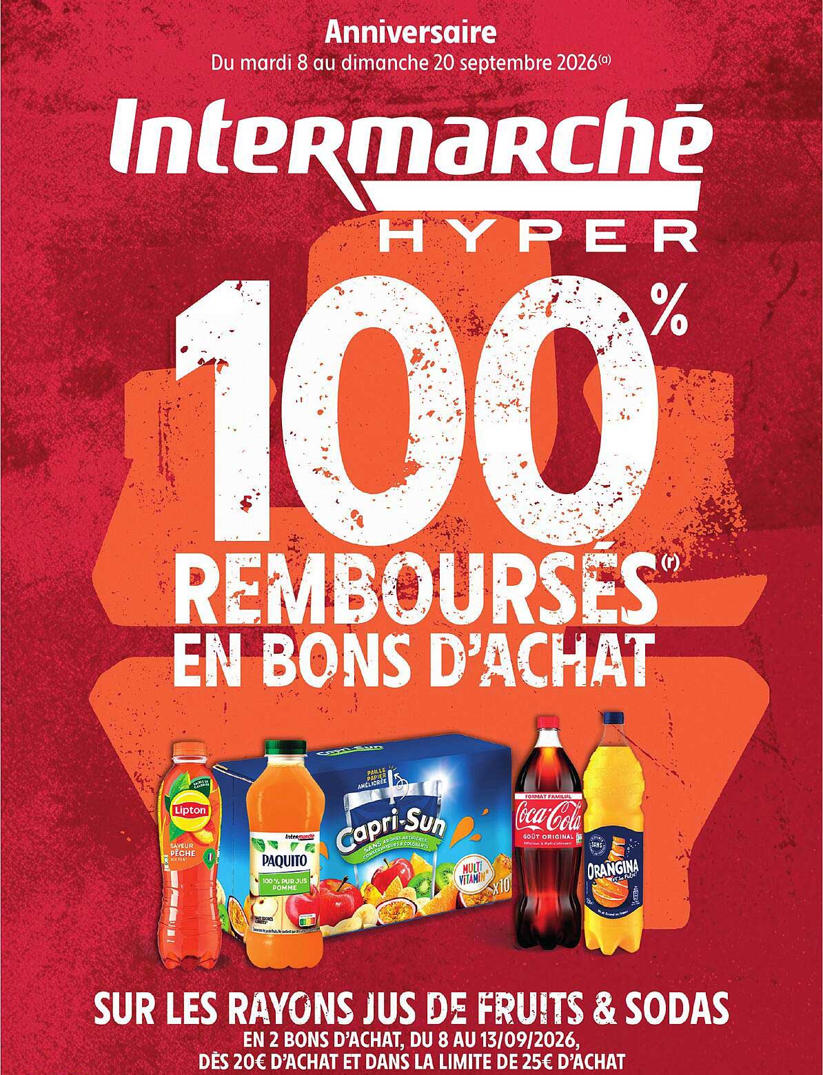 100% REMBOURSÉS EN BONS D’ACHAT