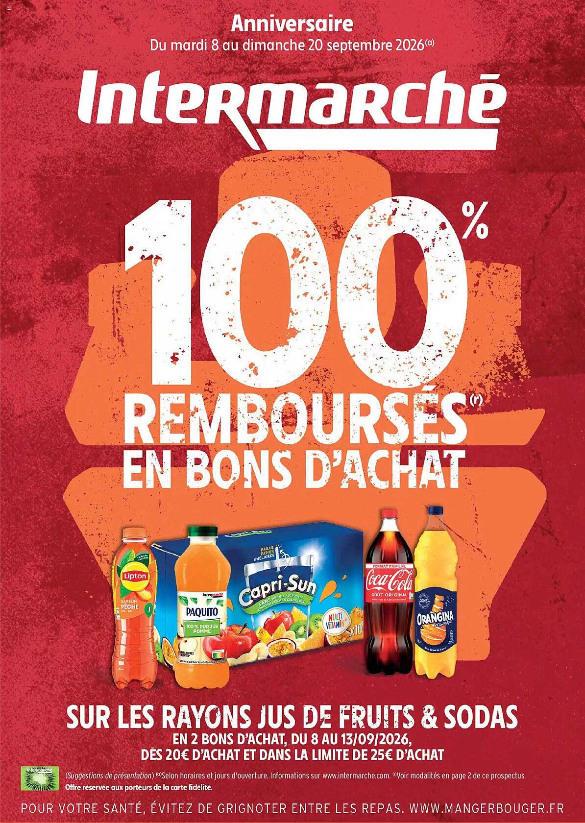 100% REMBOURSÉS EN BONS D’ACHAT