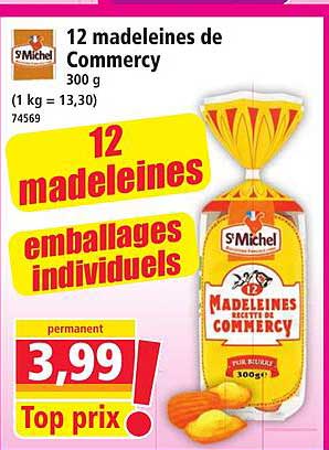12 madeleines de Commercy