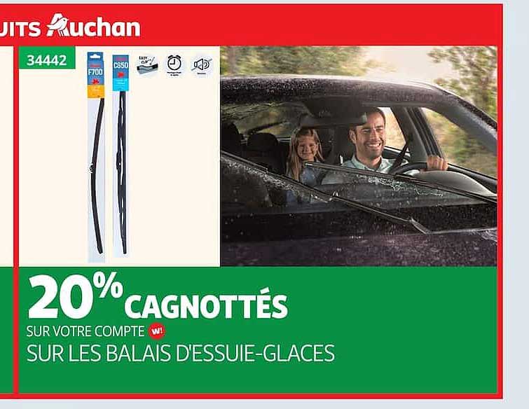 20% CAGNOTTÉS SUR VOTRE COMPTE SUR LES BALAIS D'ESSUIE-GLACES