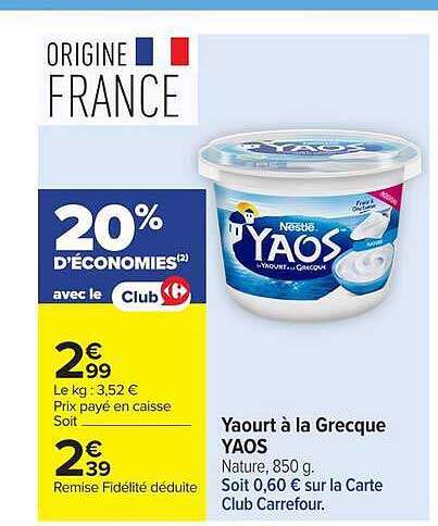 20% D'ÉCONOMIES avec le Club Carrefour