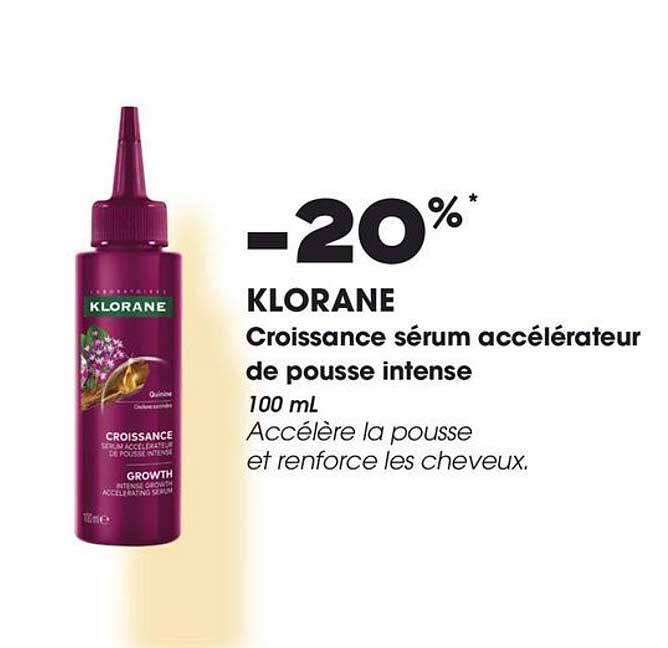 -20%* Klorane Croissance sérum accélérateur de pousse intense 100 mL