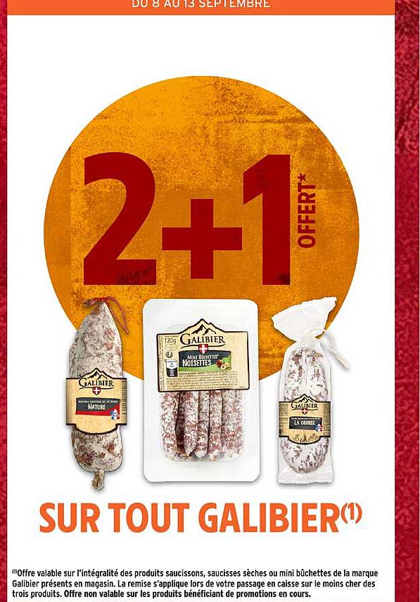 2+1 OFFERT* SUR TOUT GALIBIER(1)