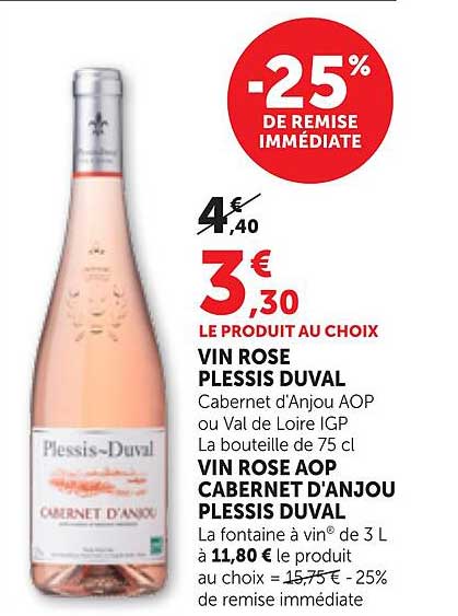 -25% DE REMISE IMMÉDIATE