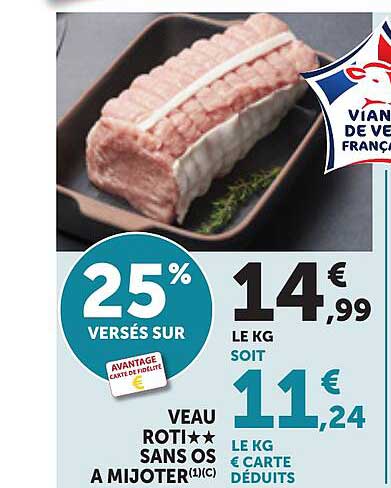 25% VERSÉS SUR