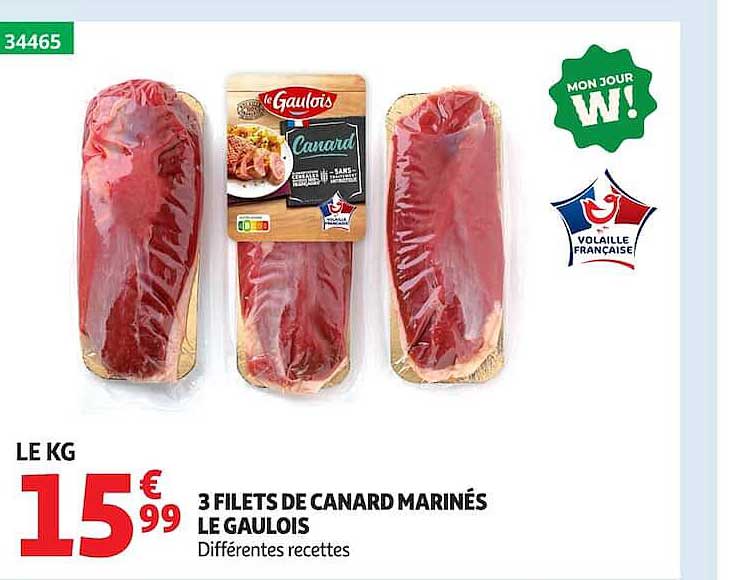 3 FILETS DE CANARD MARINÉS LE GAULOIS