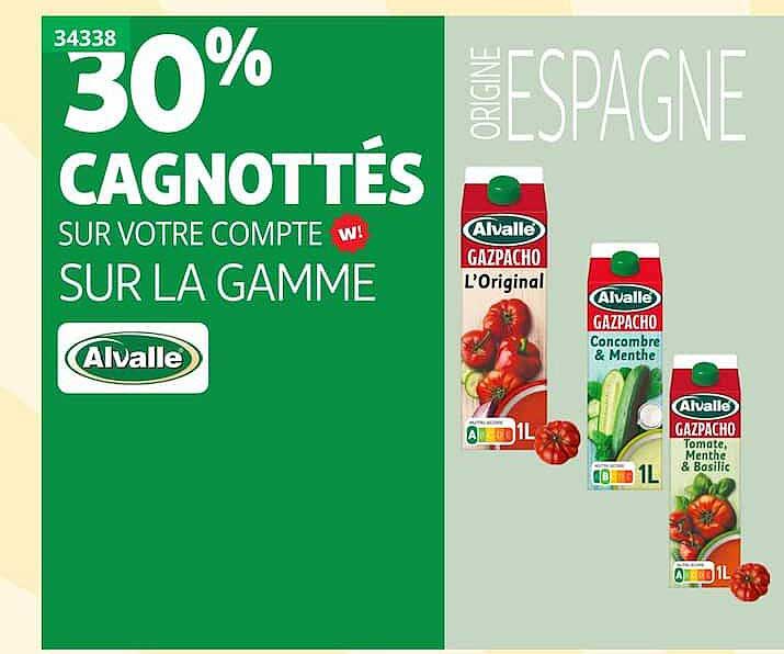 30% CAGNOTTÉS SUR VOTRE COMPTE W! SUR LA GAMME Alvalle