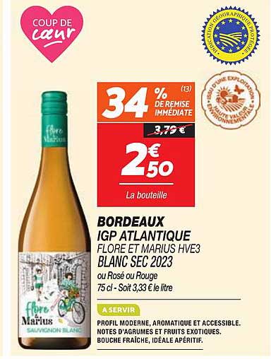 34% de REMISE IMMÉDIATE
