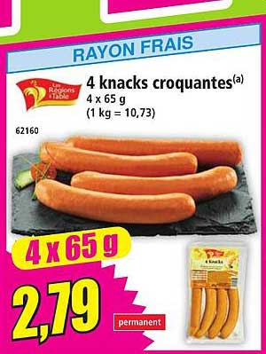 4 knacks croquantes(a)