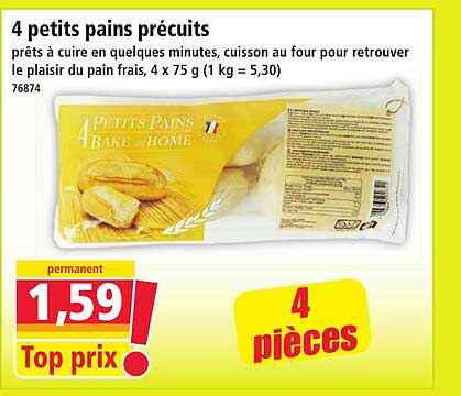 4 petits pains précuits