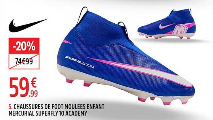 5. CHAUSSURES DE FOOT MOULÉES ENFANT MERCURIAL SUPERFLY 10 ACADEMY