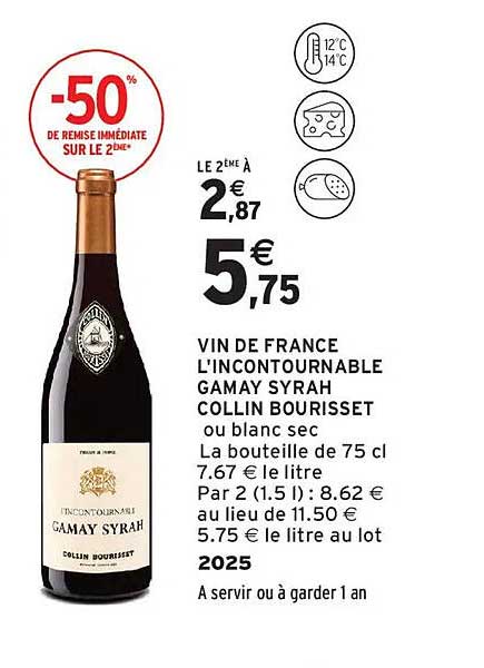 -50% de remise immédiate sur le 2e