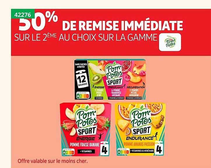 50% DE REMISE IMMÉDIATE SUR LE 2ÈME AU CHOIX SUR LA GAMME