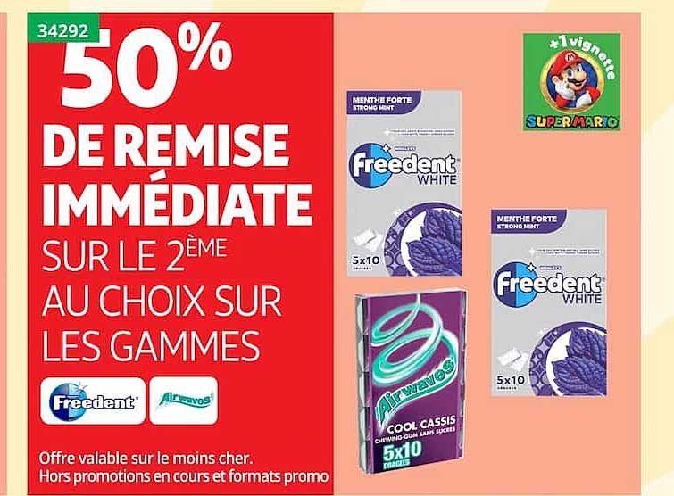 50% DE REMISE IMMÉDIATE SUR LE 2ÈME AU CHOIX SUR LES GAMMES