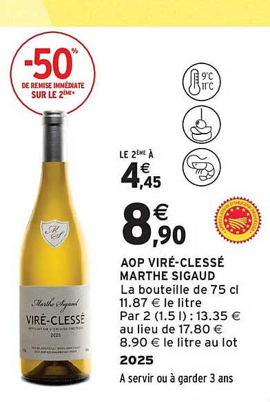 -50% de remise immédiate sur le 2ème