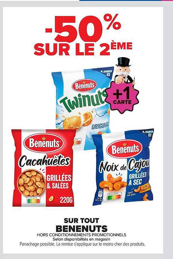 -50% SUR LE 2ÈME +1 CARTE