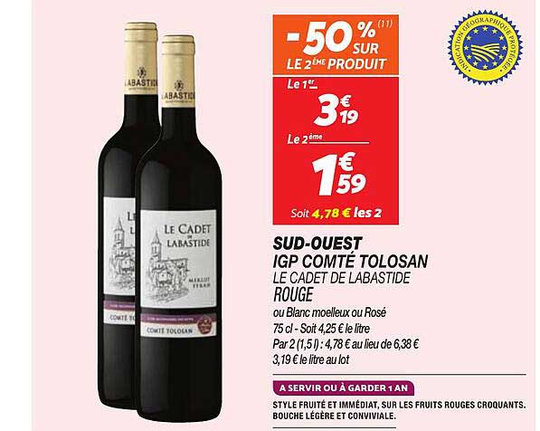 -50% SUR LE 2ÈME PRODUIT
