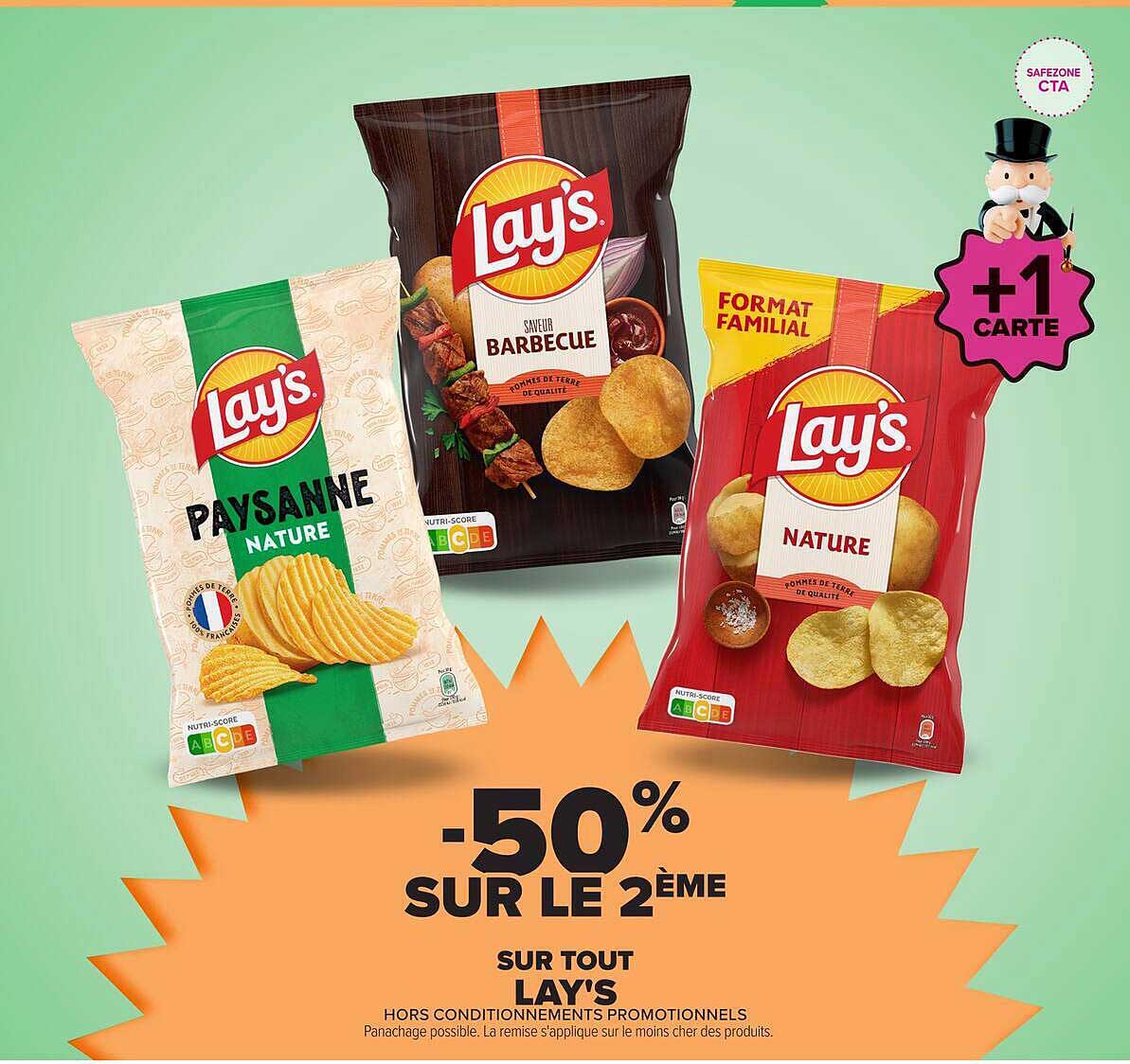 -50% SUR LE 2ÈME SUR TOUT LAY'S