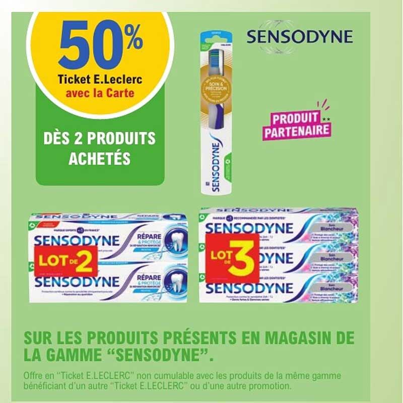 50% Ticket E.Leclerc avec la Carte DÈS 2 PRODUITS ACHETÉS