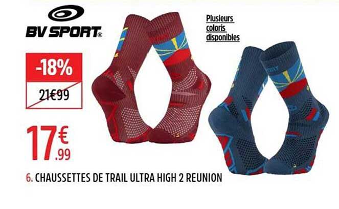 6. CHAUSSETTES DE TRAIL ULTRA HIGH 2 REUNION