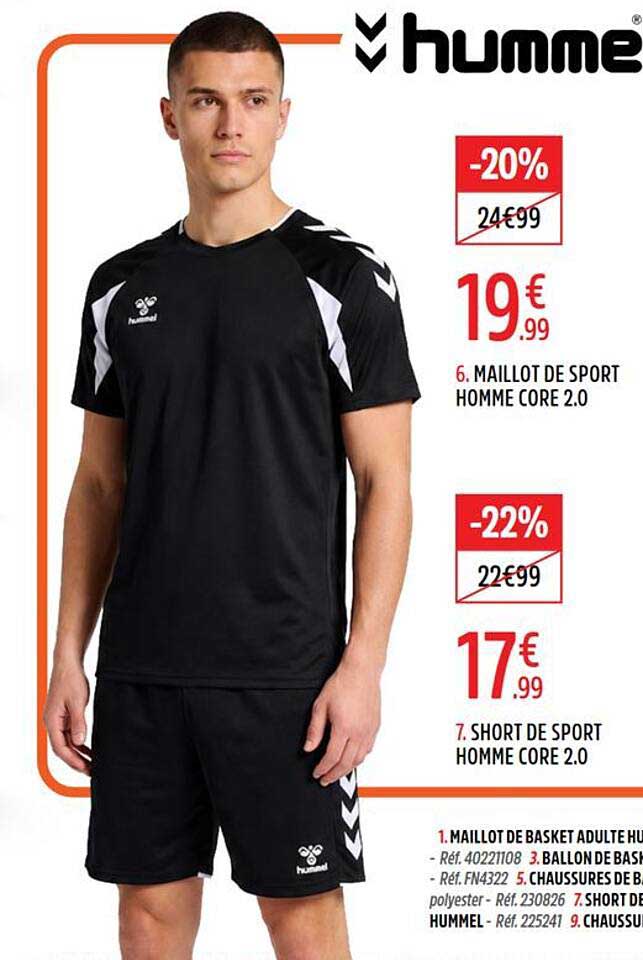 6. MAILLOT DE SPORT HOMME CORE 2.0
