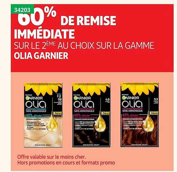 60% DE REMISE IMMÉDIATE SUR LE 2ÈME AU CHOIX SUR LA GAMME OLIA GARNIER