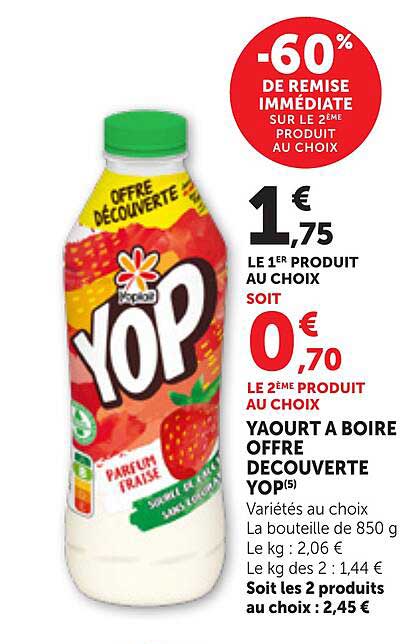 -60% DE REMISE IMMÉDIATE SUR LE 2ÈME PRODUIT AU CHOIX