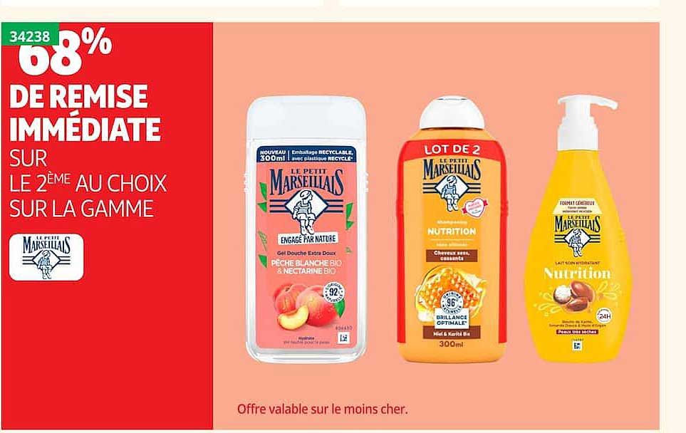 68% DE REMISE IMMÉDIATE SUR LE 2ÈME AU CHOIX SUR LA GAMME