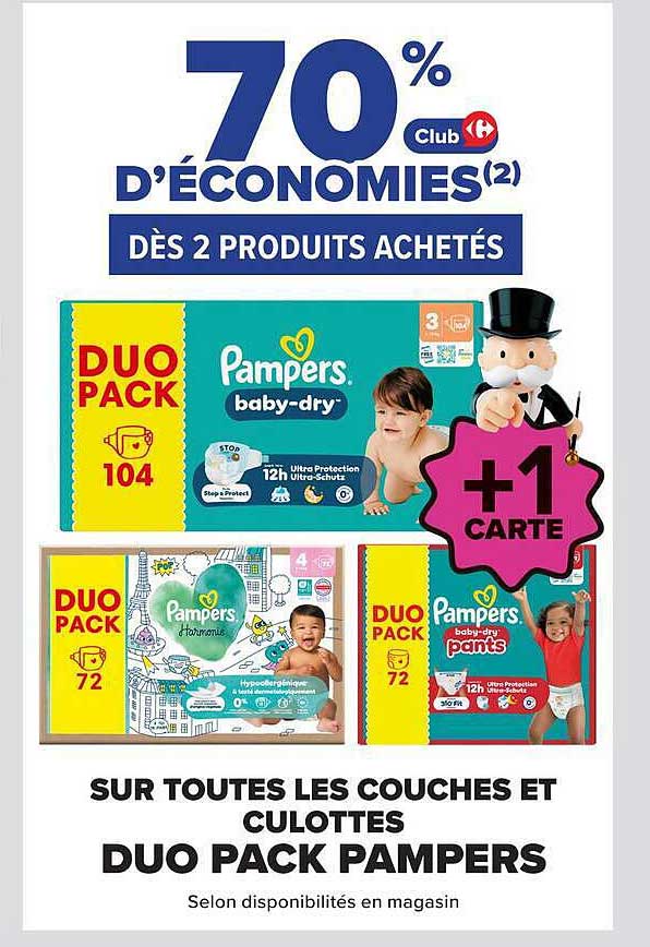 70% D’ÉCONOMIES(2) DÈS 2 PRODUITS ACHETÉS