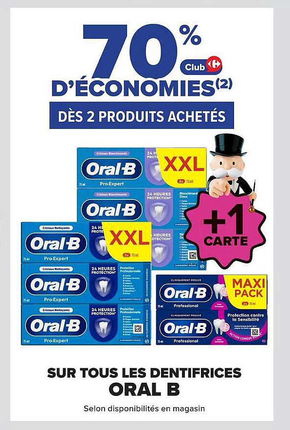 70% D’ÉCONOMIES(2) DÈS 2 PRODUITS ACHETÉS