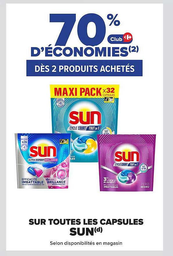 70% D’ECONOMIES(2) DÈS 2 PRODUITS ACHETÉS