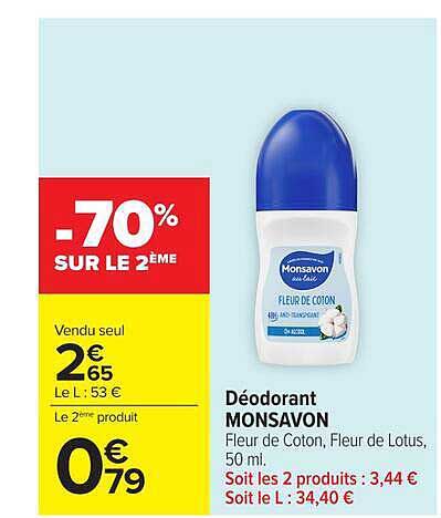-70% SUR LE 2ème