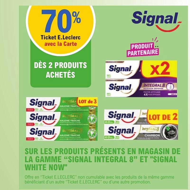 70% Ticket E.Leclerc avec la Carte DÈS 2 PRODUITS ACHETÉS