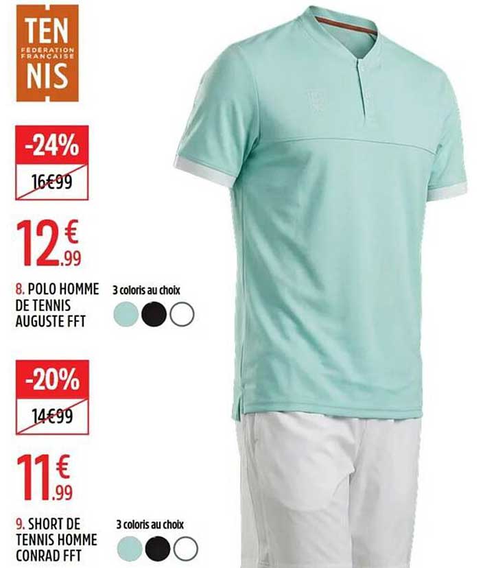 8. POLO HOMME DE TENNIS AUGUSTE FFT