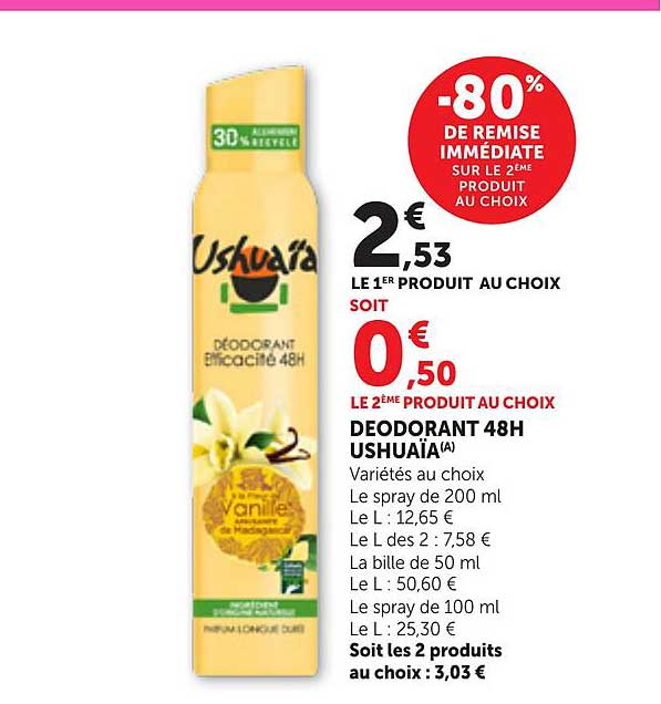-80% DE REMISE IMMÉDIATE SUR LE 2ÈME PRODUIT AU CHOIX