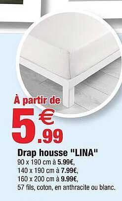 À partir de 5,99€ Drap housse "LINA"