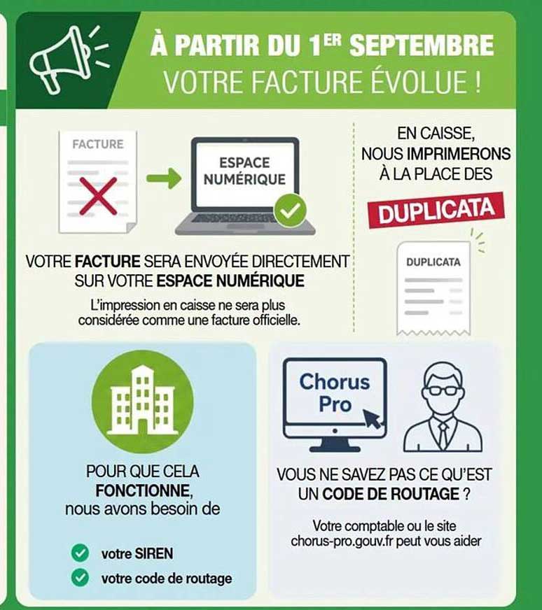 À PARTIR DU 1ER SEPTEMBRE VOTRE FACTURE ÉVOLUE !