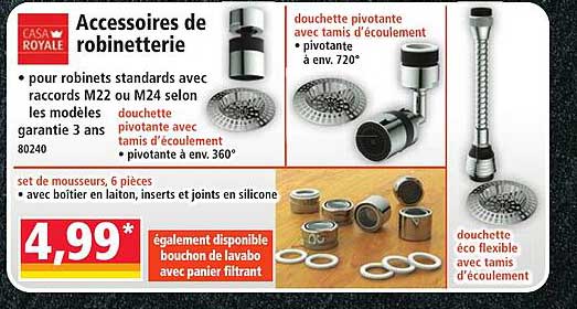 Accessoires de robinetterie