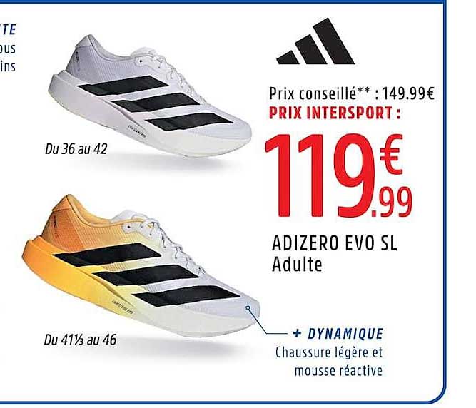 ADIZERO EVO SL Adulte