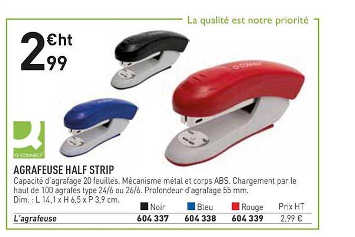 AGRAFEUSE HALF STRIP