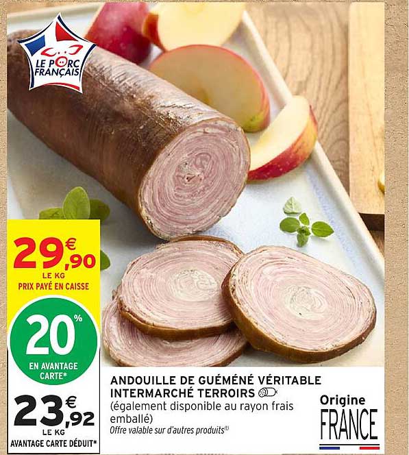 ANDOUILLE DE GUÉMÉNÉ VÉRITABLE INTERMARCHÉ TERROIRS