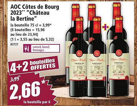 AOC Côtes de Bourg 2023** "Château la Bertine"