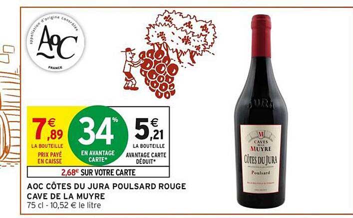 AOC CÔTES DU JURA POULSARD ROUGE CAVE DE LA MUYRE
