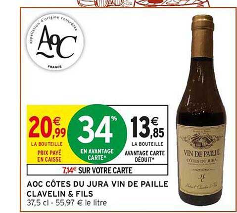 AOC CÔTES DU JURA VIN DE PAILLE CLAVELIN & FILS