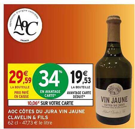 AOC CÔTES DU JURA VIN JAUNE CLAVELIN & FILS