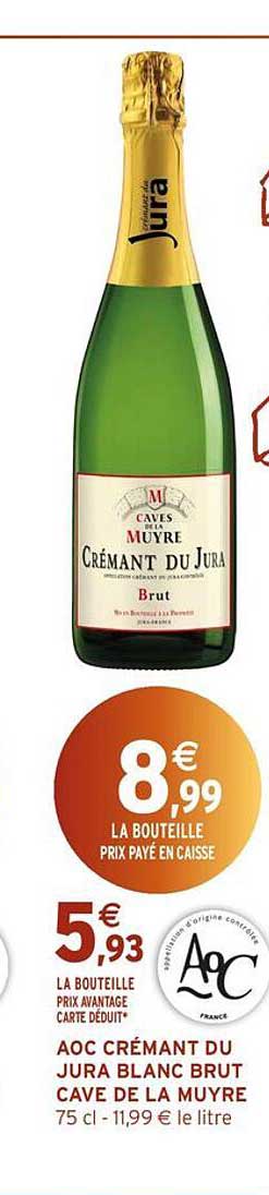 AOC CRÉMANT DU JURA BLANC BRUT CAVE DE LA MUYRE