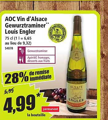 AOC Vin d'Alsace Gewurztraminer** Louis Engler